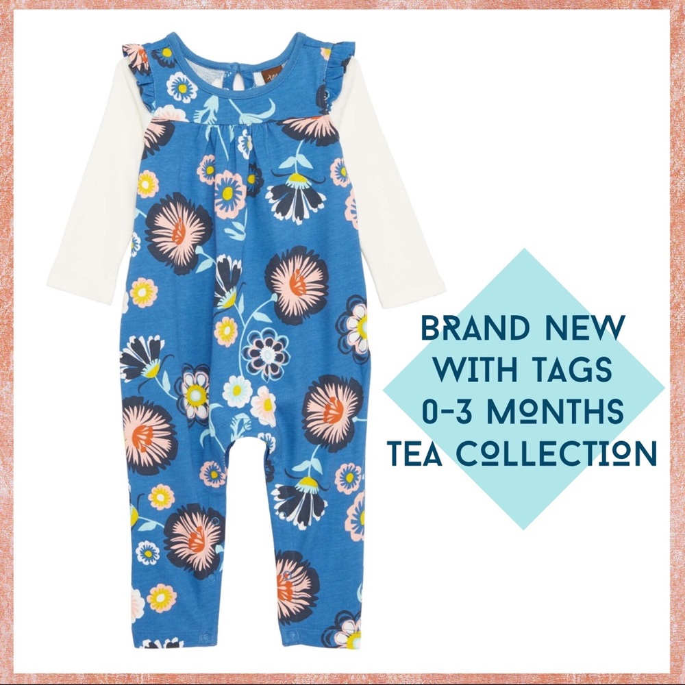NWT Tea Girl Double Decker Flutter Romper Baby
